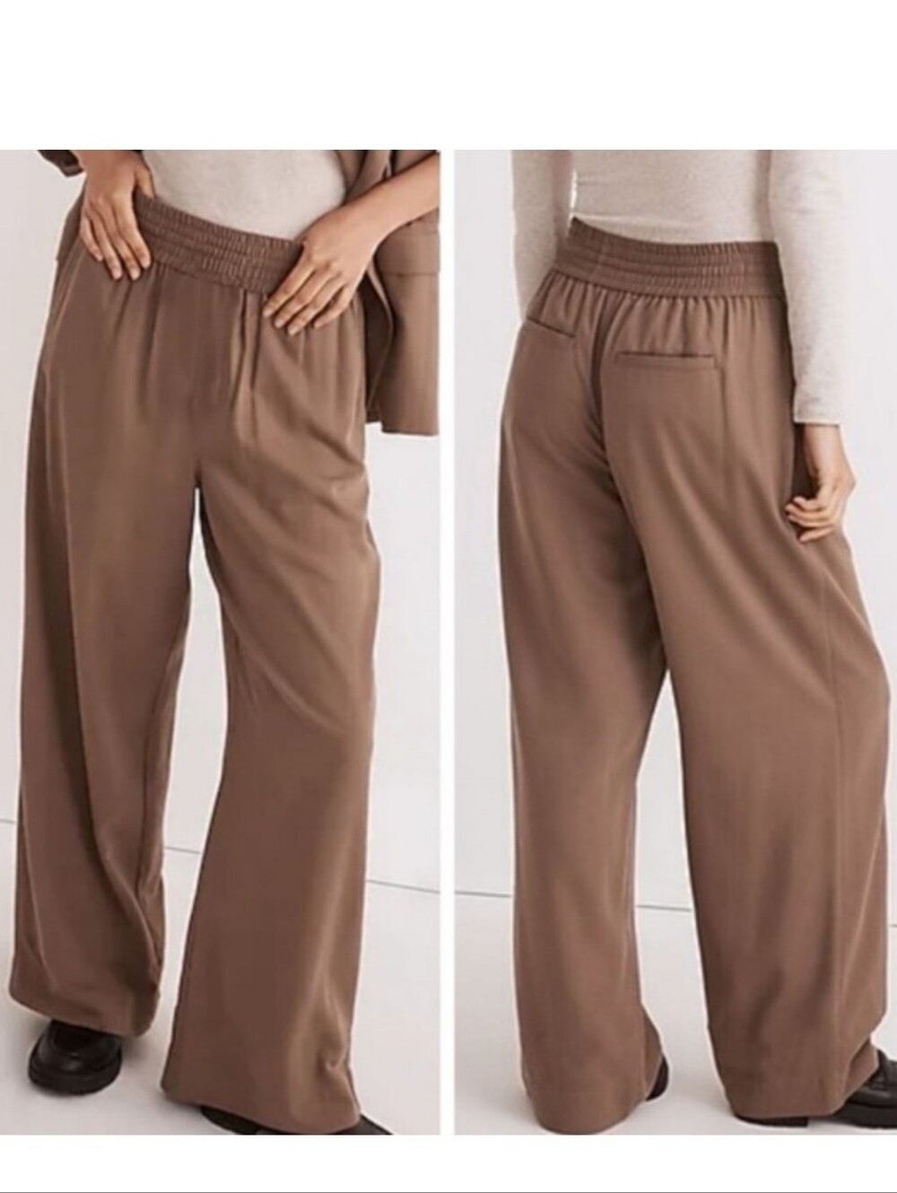 Madewell Drapeweave Carley Wide-Leg Pants